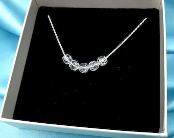 Carrie Bradshaw Crystal Necklace Swarovski Crystal Beaded Necklace Sterling Silver Jewellery Birthday Anniversary Gift