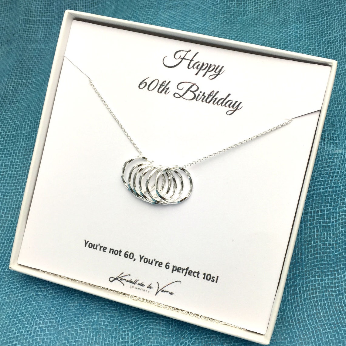 60th Birthday Necklace Birthday Gift for Her Sister Mom Etsy