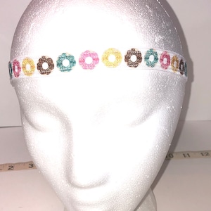 Cochlear Implant Hearing Aid Adjustable Headband Donuts Print