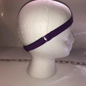Cochlear Hearing Aid Adjustable Headband Purple Sparkle