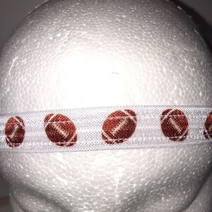 Cochlear Implant Hearing Aid Adjustable Headband Football Print