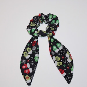 Hair Scrunchy Tail Christmas mittens