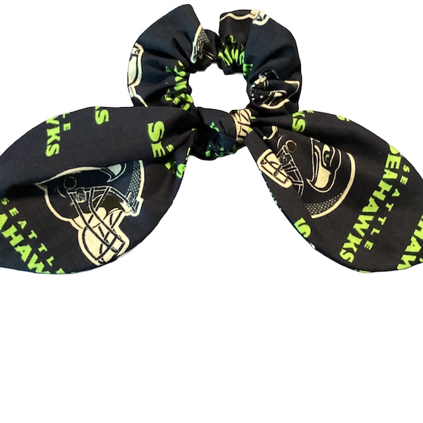 Seahawks Scrunchie Scarf fabric ponytail holder