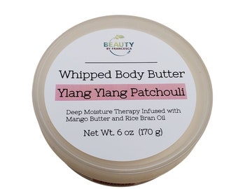 Whipped Body Butter | Body Souffle | Whipped Mango & Shea Butter | All Natural Body Butter |Ylang Ylang Patchouli