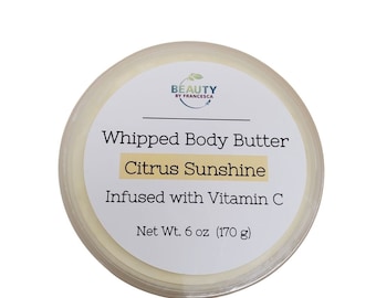 Whipped Body Butter | Body Souffle | Whipped Mango, Shea & Kokum Butter | All Natural Body Butter | Citrus Scent