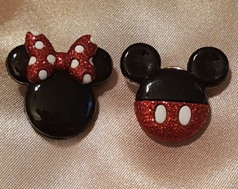 Mickey & Minnie Shoe Charms