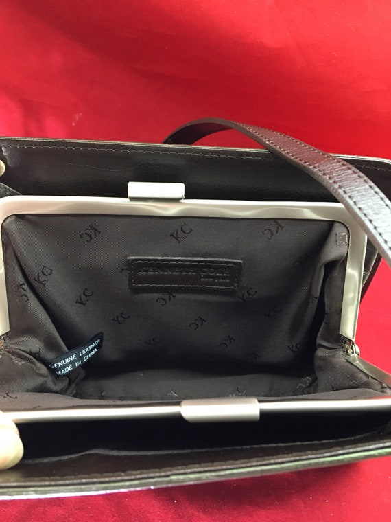 Kenneth Cole Crossbody Leather Handbag Brown - image 3