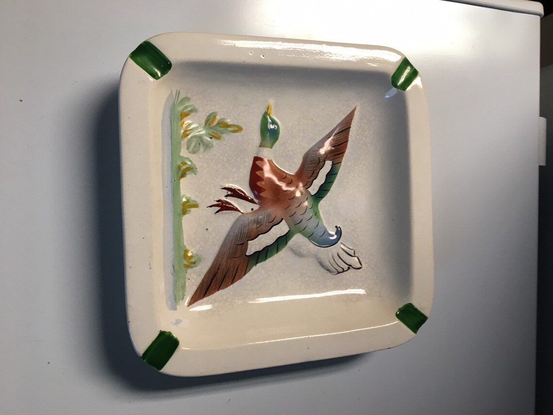 Vintage Ceramic Duck Ashtray Etsy.de