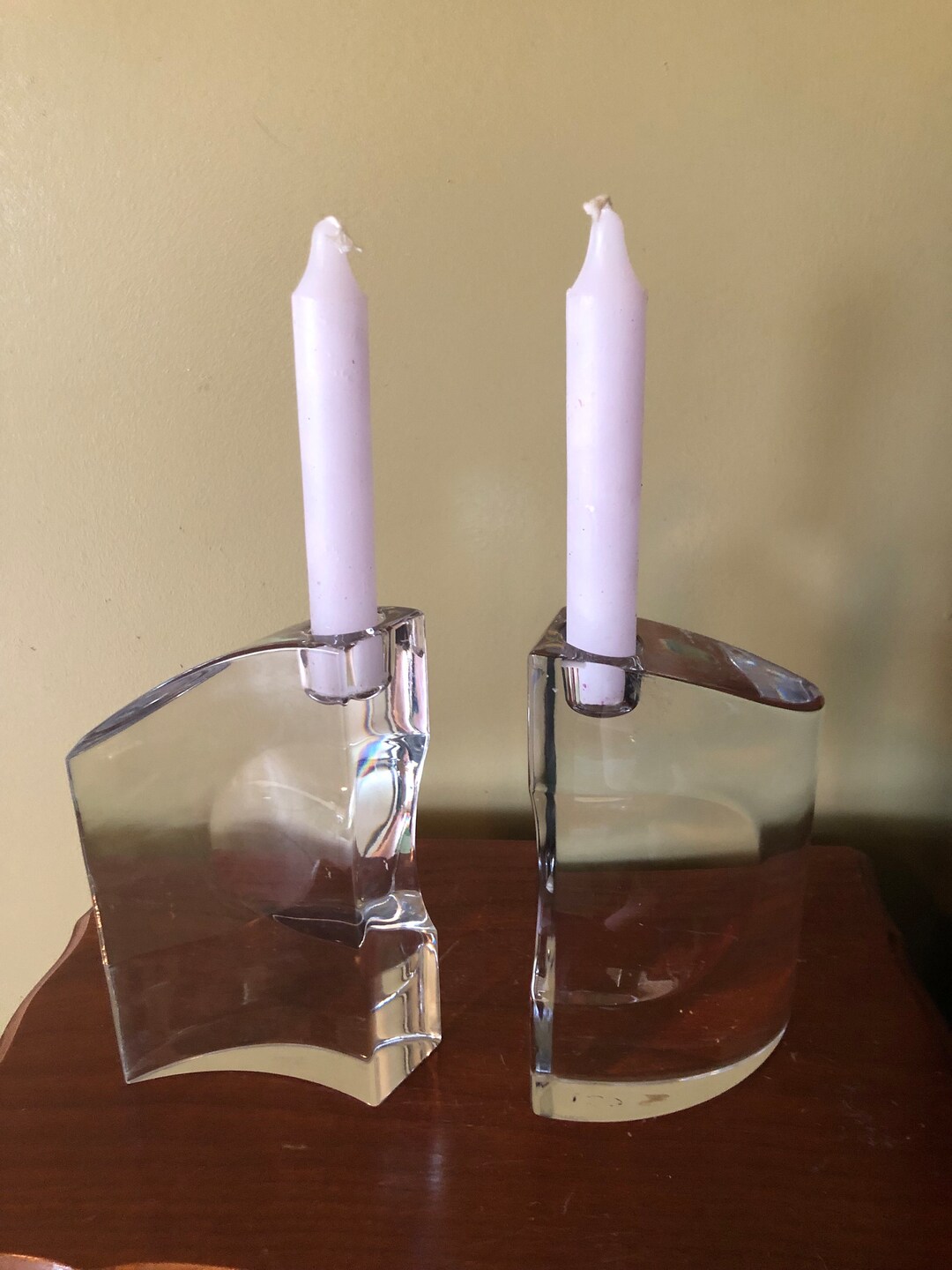 Nambe Candle Holders Mid Century Modern Etsy