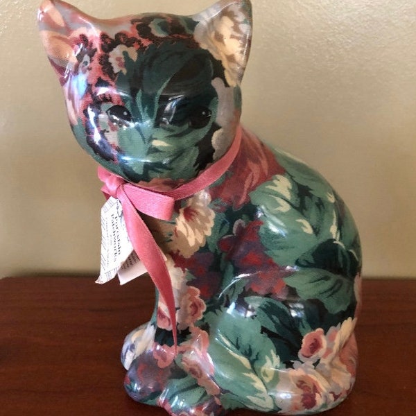 Joan Bakers 90’s Patchwork Cat Figurine