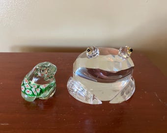 Murano Millefiori Frog Glass Paperweights Shannon Ireland Vintage