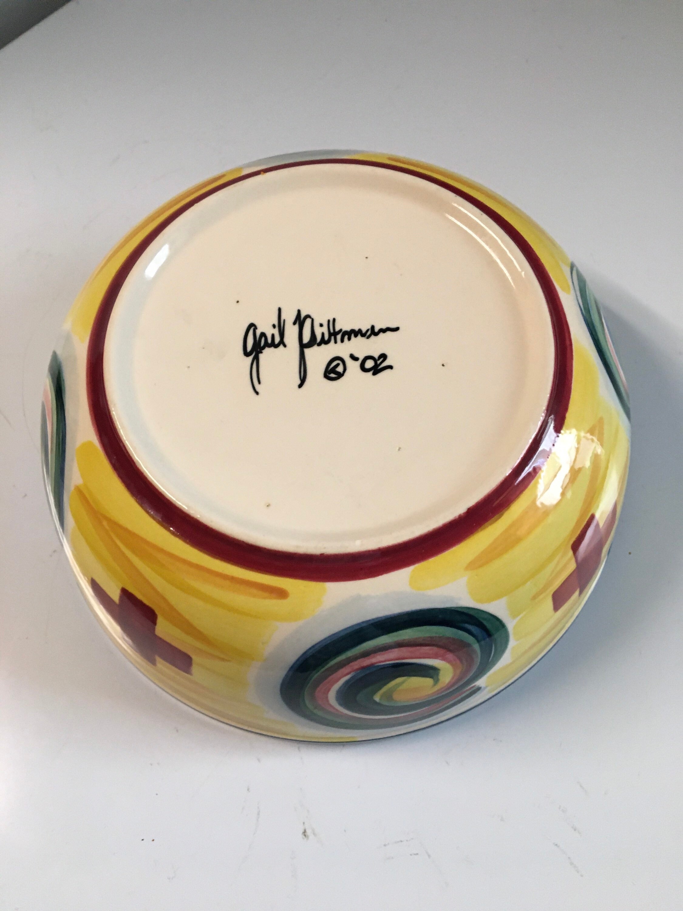 Gail Pittman Pottery Serving Bowl 2002 Etsy