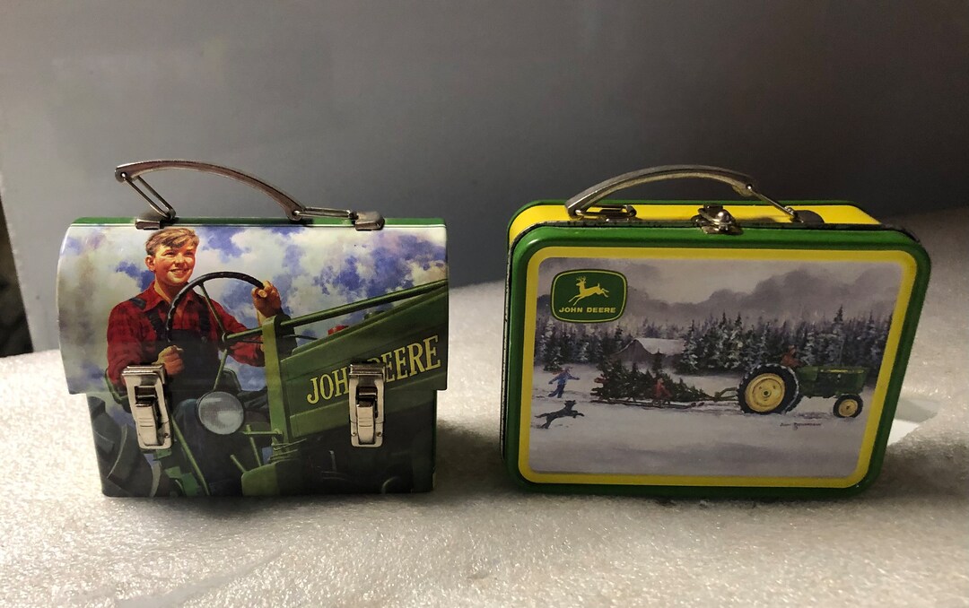 John Deere Mini Tin Lunchbox Briefcase Etsy