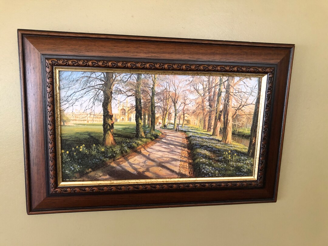Rex Preston Framed Kings College Print Wall Art Wall Decor Vintage - Etsy