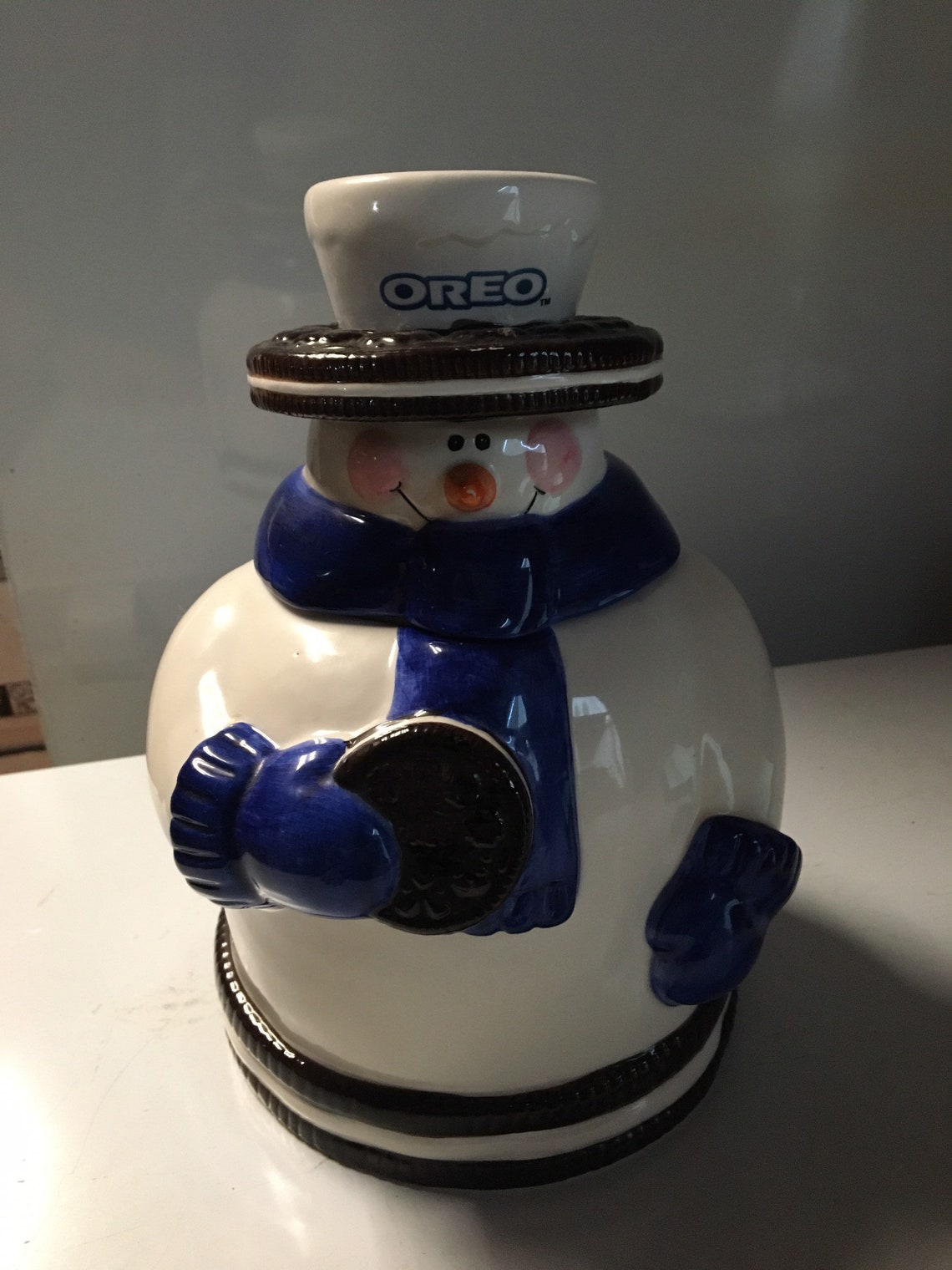 Vintage Oreo Snowman Cookie Jar Nabisco Etsy