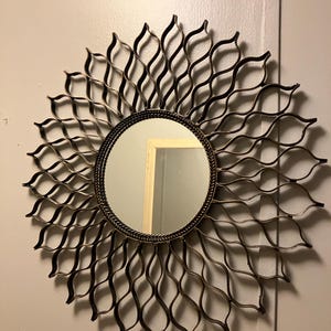 Starburst Metal Wall Mirror Sun or Flower Style Hanging Mirror Wall Art Wall Decor