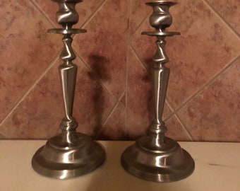 Vintage Silver Plated Candle Holders 11”