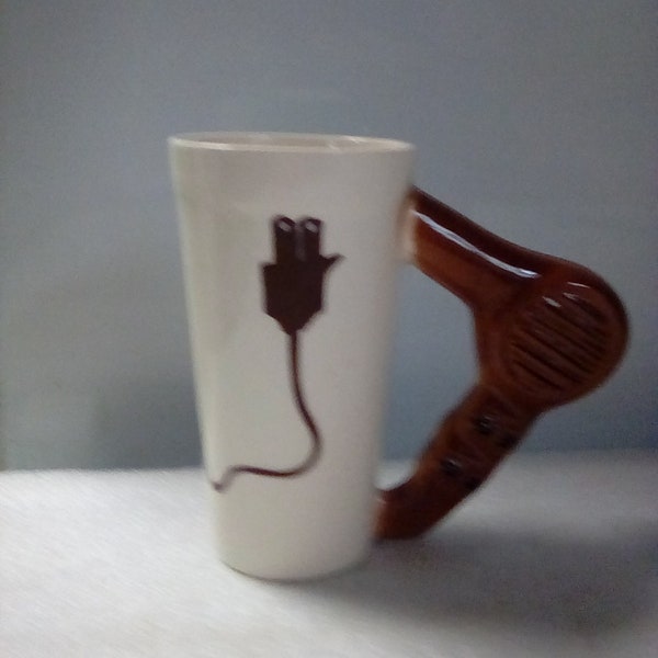 Vintage Novelty  Blow Dryer Coffee Mug Ronnies Ceramics USA