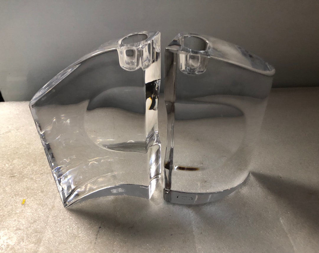 Nambe Candle Holders Mid Century Modern Etsy