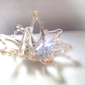 Murano Vetro Esequito Amber/Black Art Glass Bowl