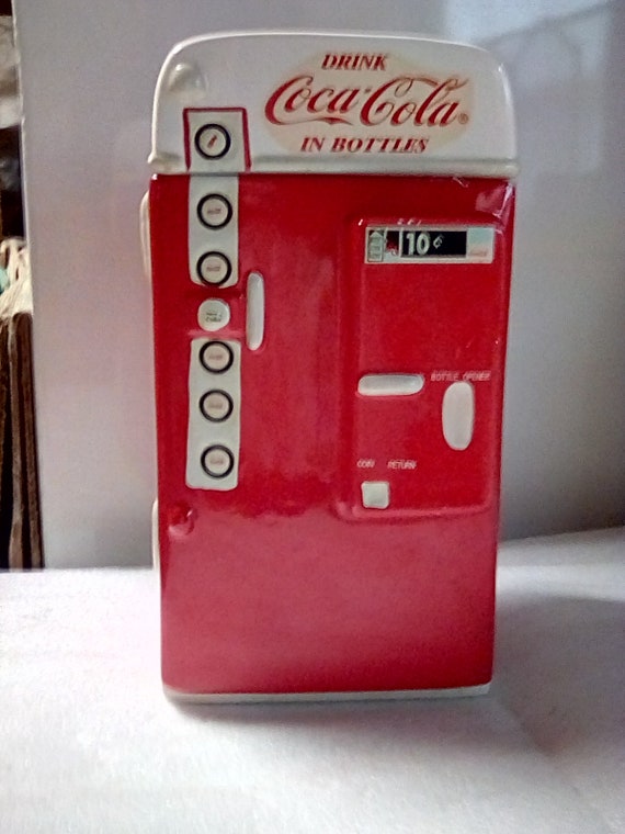 Coca Cola Vending Machine Cookie Jar Vintage Gibson Etsy
