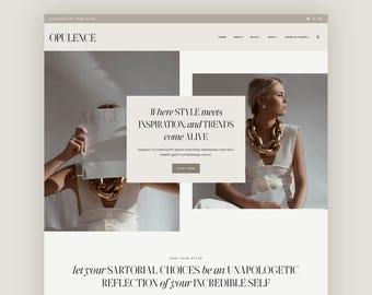 OPULENCE - Tema WordPress reattivo per blogger e influencer - Kadence WP - Download digitale istantaneo