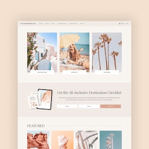 WANDERLUST - Feminine Wordpress Theme for Travel Bloggers - Kadence Child Theme - Instant Digital Download