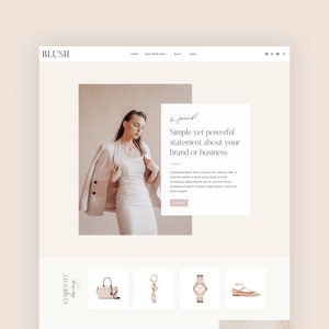 BLUSH | Wordpress Blog Theme - Responsive Wordpress Theme - Kadence Child Theme - Premium Theme - Instant Digital Download