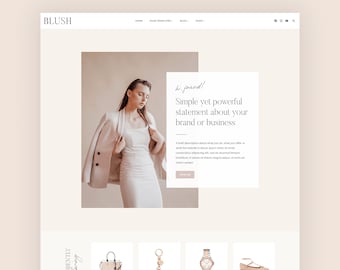 BLUSH | Wordpress Blog Theme - Responsive Wordpress Theme - Kadence Child Theme - Premium Theme - Sofortiger digitaler Download