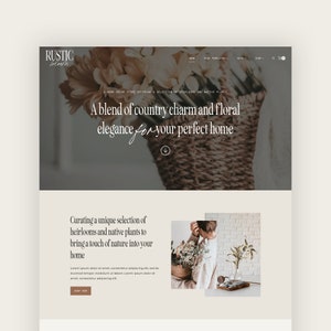 RUSTIC BLOOM | Wordpress Blog Theme - Responsive Wordpress Theme - Kadence Child Theme - Premium Theme - Instant Digital Download