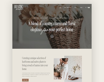 RUSTIC BLOOM / Tema de WordPress bohemio femenino y adaptable - Descarga digital instantánea