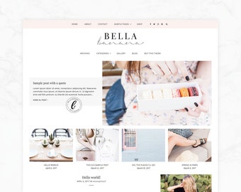 Responsive Wordpress Theme — Genesis Child Theme - Bella Banana —  Wordpress Blog Theme — Feminine Wordpress Theme