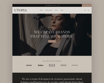 UTOPIA - Wordpress Blog Theme for Agencies and Creatives - Responsive Wordpress Theme - Kadence Child Theme - Instant Digital Download