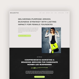 ECLECTIC - Wordpress Blog Theme for Agencies and Creatives - Responsive Wordpress Theme - Kadence Child Theme - by SheShoppes