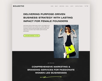 ECLECTIC - Wordpress Blog Theme for Agencies and Creatives - Responsive Wordpress Theme - Kadence Child Theme - by SheShoppes