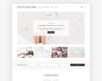 COTTONWOOD - Wordpress Blog Theme for Travel Bloggers and Influencers - Responsive Wordpress Theme - Kadence Child Theme - Instant Download