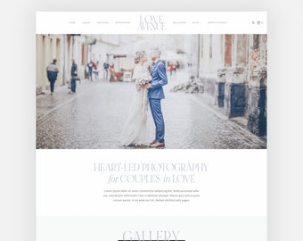 LOVE AVENUE / Tema de WordPress para blog de fotografía adaptable - Descarga digital instantánea