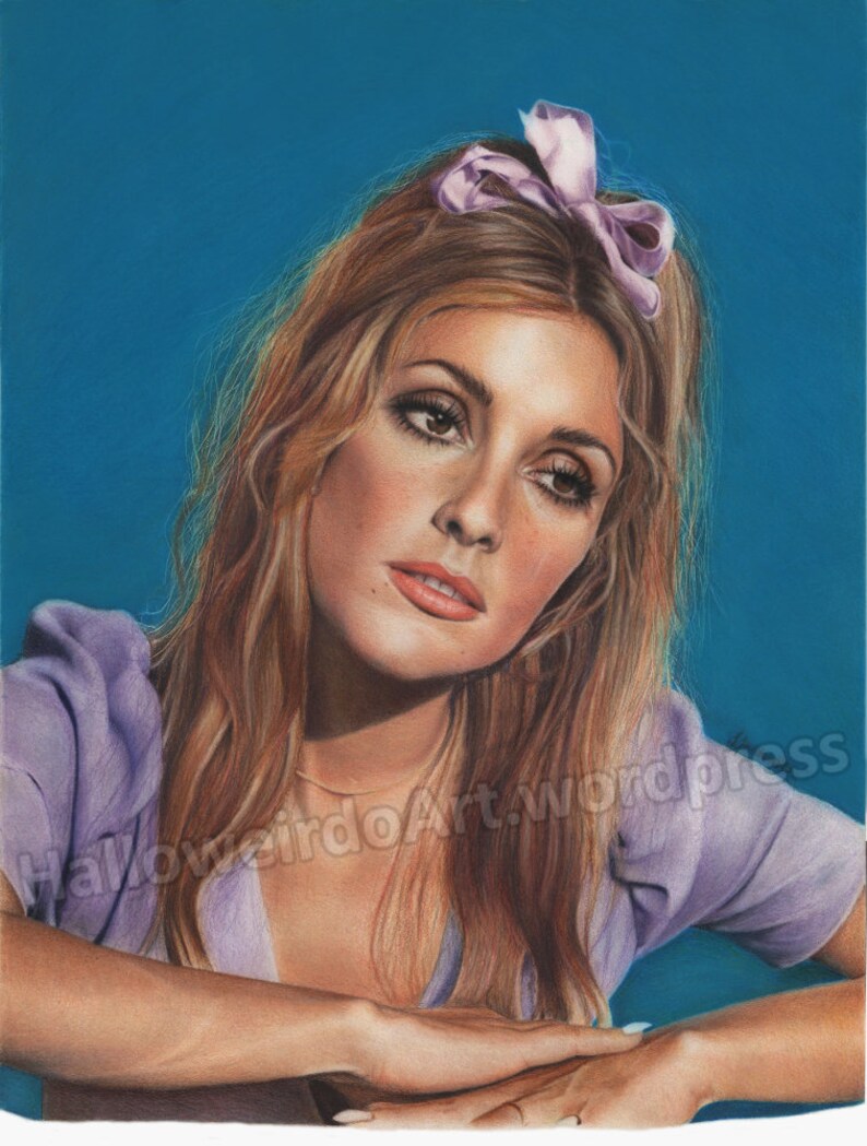 Sharon Tate Colored Pencil Drawing PRINT Etsy