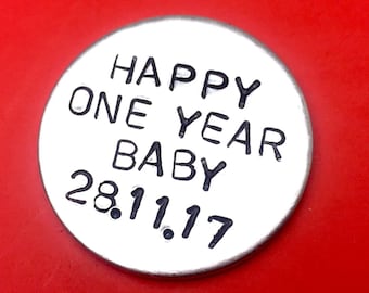 Anniversary gift gifts  for men - Boyfriend Personalised pocket token - Love Token Coin