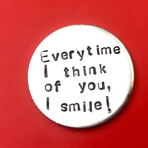 Regalo de San Valentín, Ficha de bolsillo, Regalos románticos para novio - Moneda para él, Regalos de aniversario personalizados