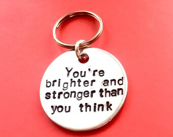 Inspirational Keychain: Positive Affirmation (Customisable Text)