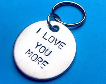 I Love you more, Boyfriend gift, Personalised gift, Boyfriend/girlfriend, Newlywed Romantic gifts  for him, Boyfriend keychain,Gift for men