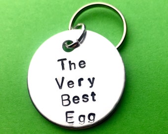 Christmas gift, The very best egg Keychain- British saying - good person - keyring personalised Gift for Easter