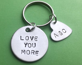Personalized Aluminum Keychain, Love You More Gift