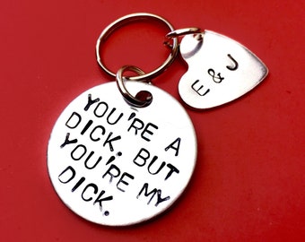 Rude Gift - Naughty Anniversary gift gifts s for Boyfriend - Keychain for him - Husband gift idea - Personalised keychain