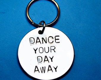 Dance, Gift ideas, Cool gift, UK, hand stamped keyring, Birthgift gift, UK, Gift for her, Gif for him, Personalised keyring, Stamped keyring