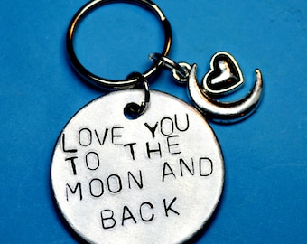 SALE, Boyfriend gift, Gifts for men, Anniversary  gifts  for him, Boyfriend keychain, Anniversary gift, Anniversary gift, love Moon and back