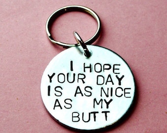 Funny Gift For Him, Boyfriend Keychain for men Husband Gifts Men i hope your gift is as nice as, Valentines gift for him