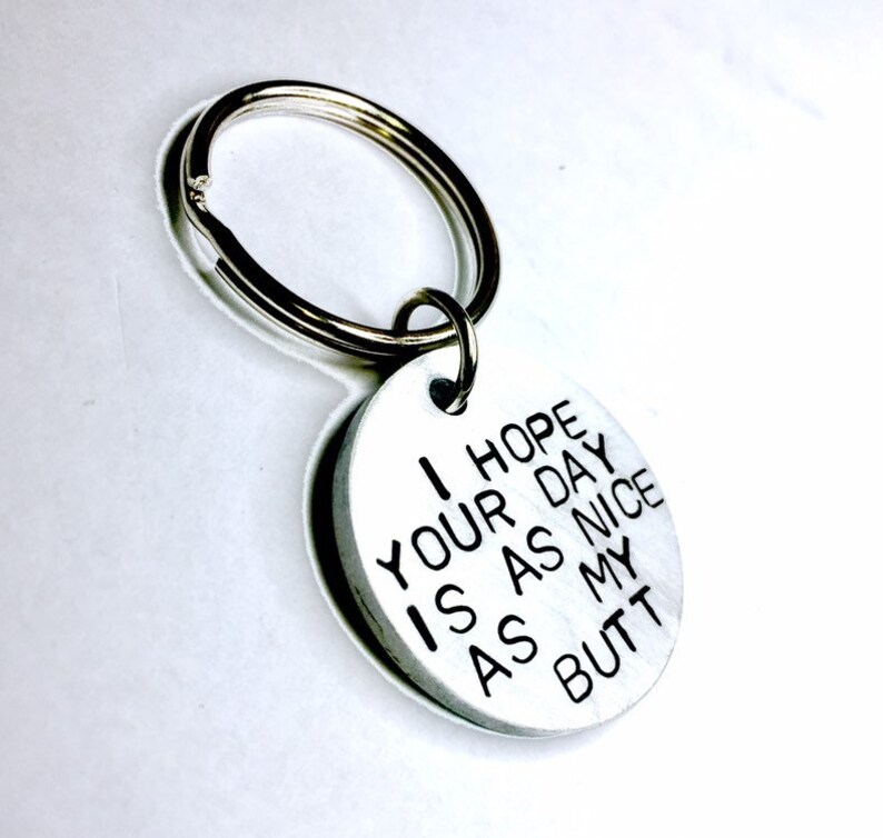 Rude Gift for him gift for Boyfriend, Funny Gift for Men, Gifts for men, Funny Gifts, I hope your gift is as nice Keychain, image 8