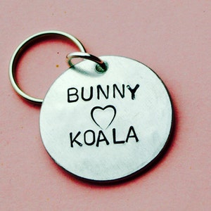 gift Gift For Him Bunny loves koala Anniversary gift gifts , Girlfriend gift, Personalised Boyfriend keychain Lovers Presents Christmas gift image 1